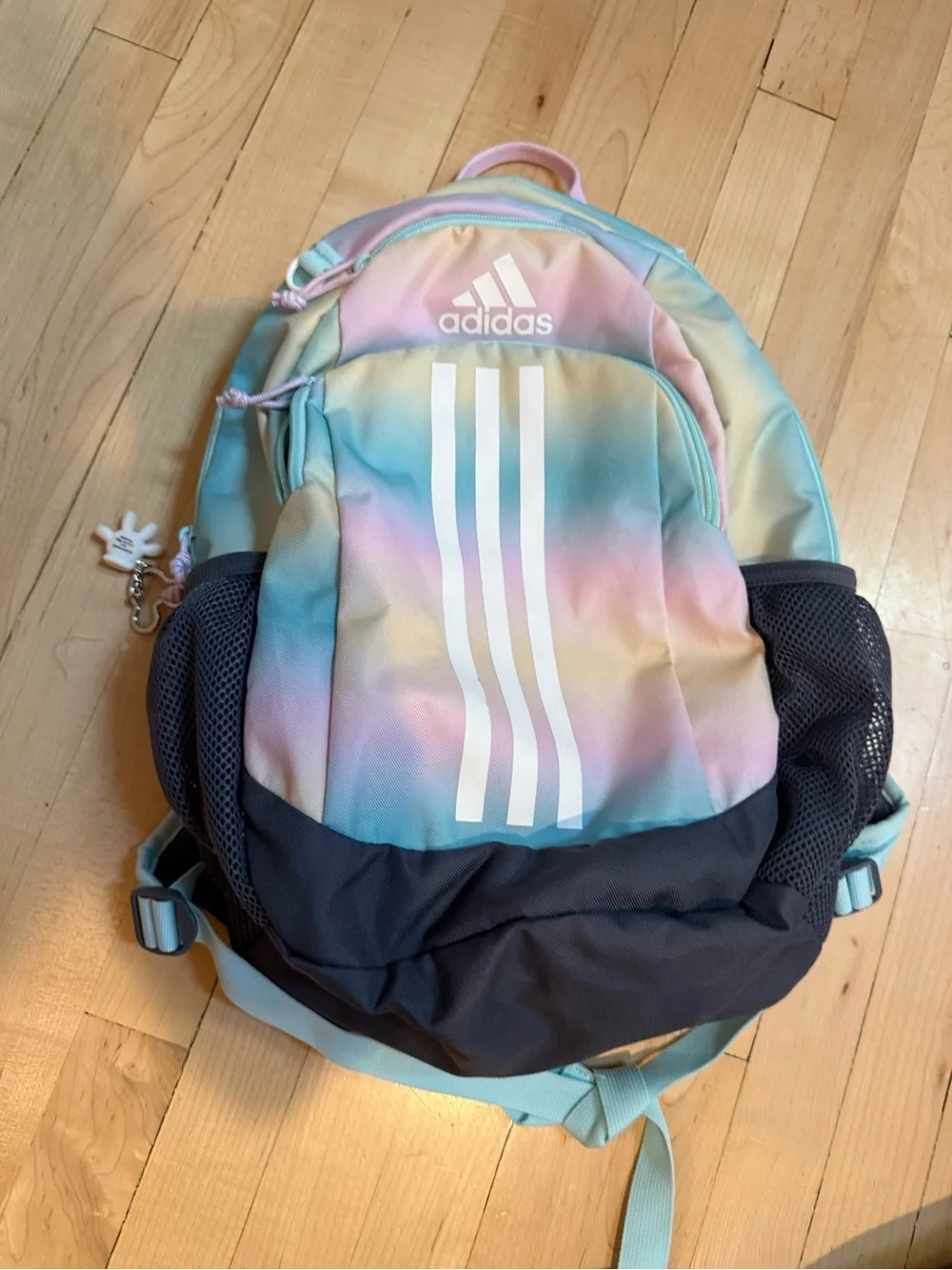 adidas Kids Pastel Gradient Backpack - Pink, Blue, Yellow